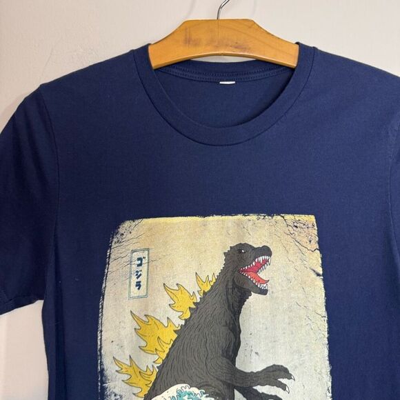 GODZILLA shirt | navy blue t shirt | small men’s | medium women’s - Picture 3 of 7